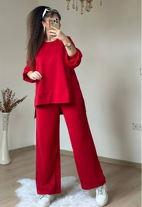 Yan Yırtmaçlı Spor Takım Kırmızı