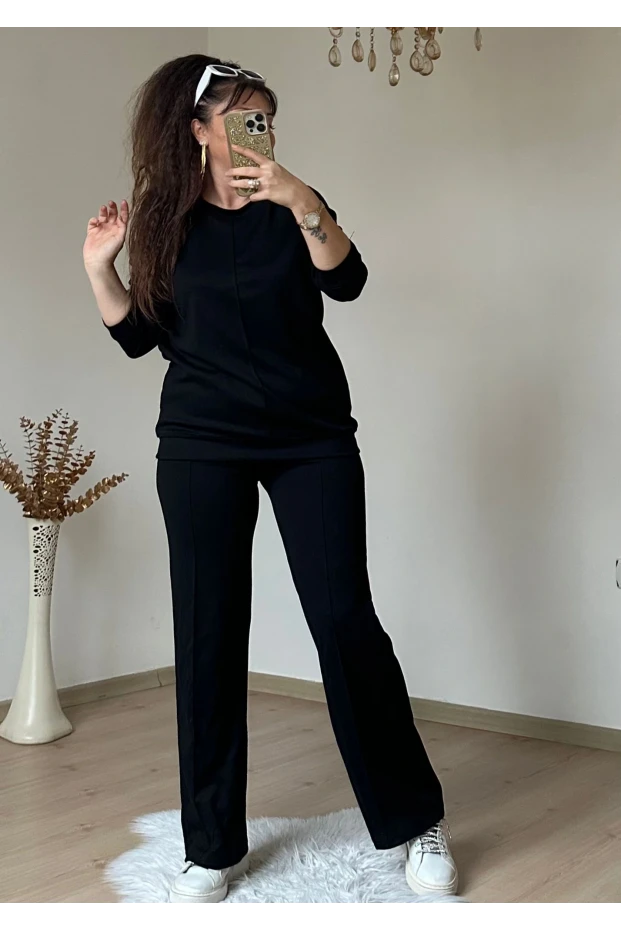 Düz Spor Takım Siyah