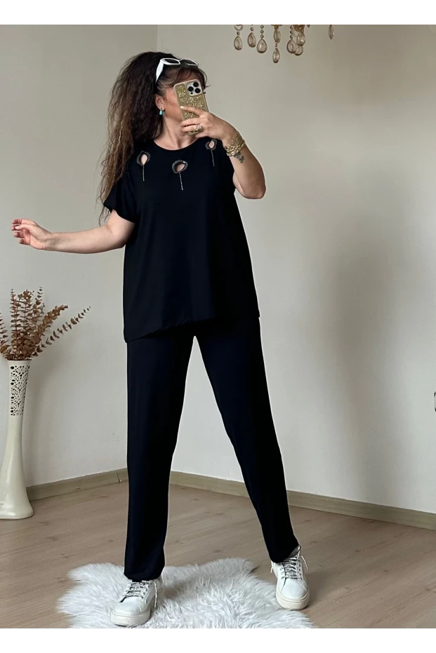 Halka Detaylı Taşlı Takım