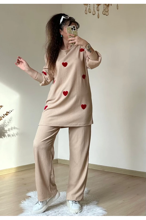 Kalpli Takım Bej