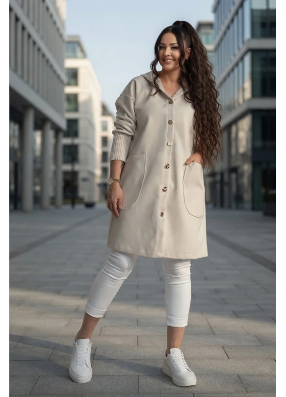 Angora Mevsımlık Kaban Bej