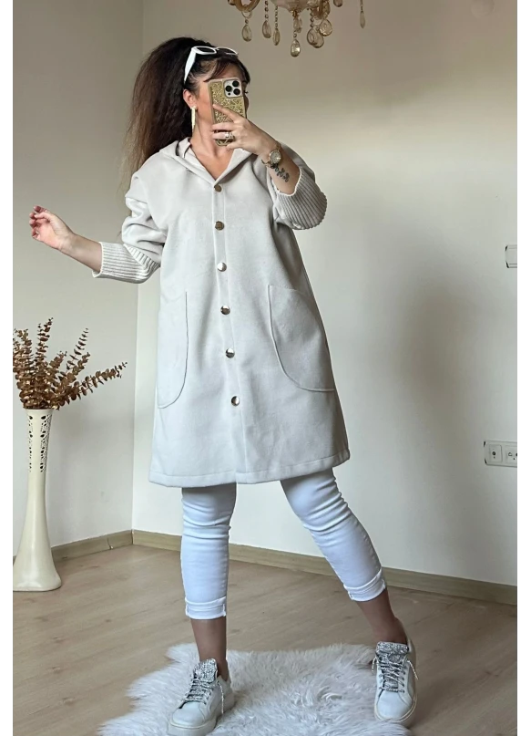 Angora Mevsımlık Kaban Bej
