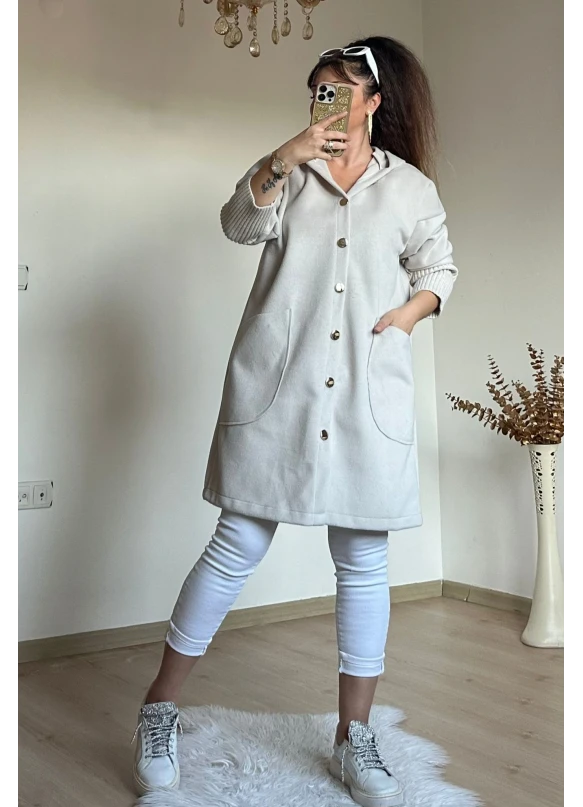 Angora Mevsımlık Kaban Bej