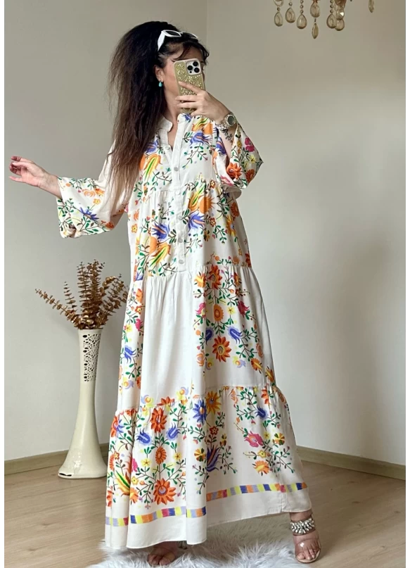 Bahar Elbise Krem