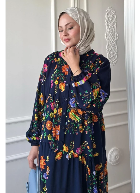 Bahar Elbise Lacivert