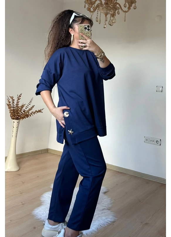Denız Yıldızı Aksesuarlı Takım Lacivert