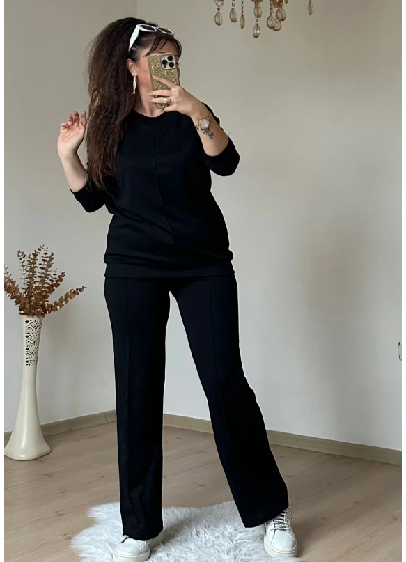 Düz Spor Takım Siyah
