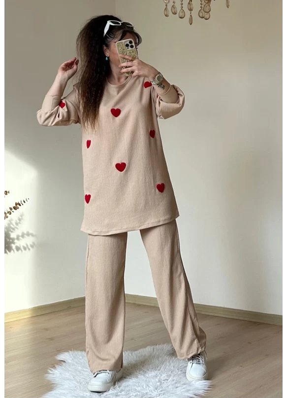 Kalpli Takım Bej