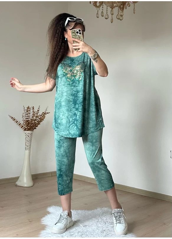 Kaprı Yeşil Taşlı Takım
