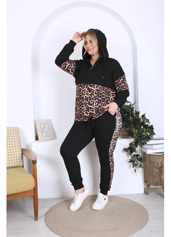 Kapşonlu Leopar Takım