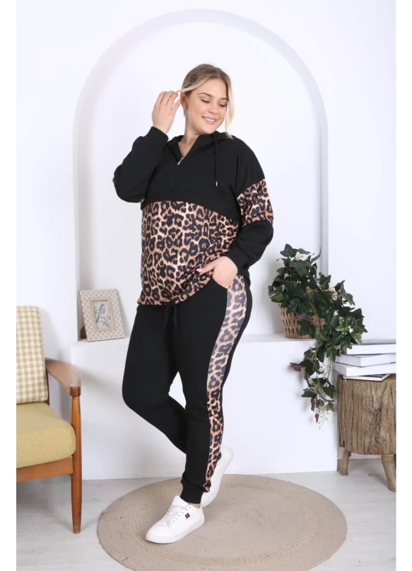 Kapşonlu Leopar Takım