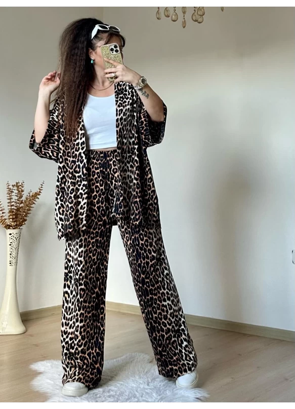Leopar Kimono Takım