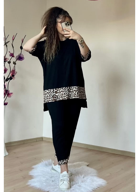 Leopar Şeritli Kapri Takım