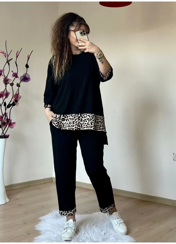 Leopar Şeritli Kapri Takım