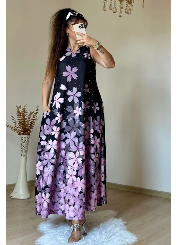 Lilac Floral Dress