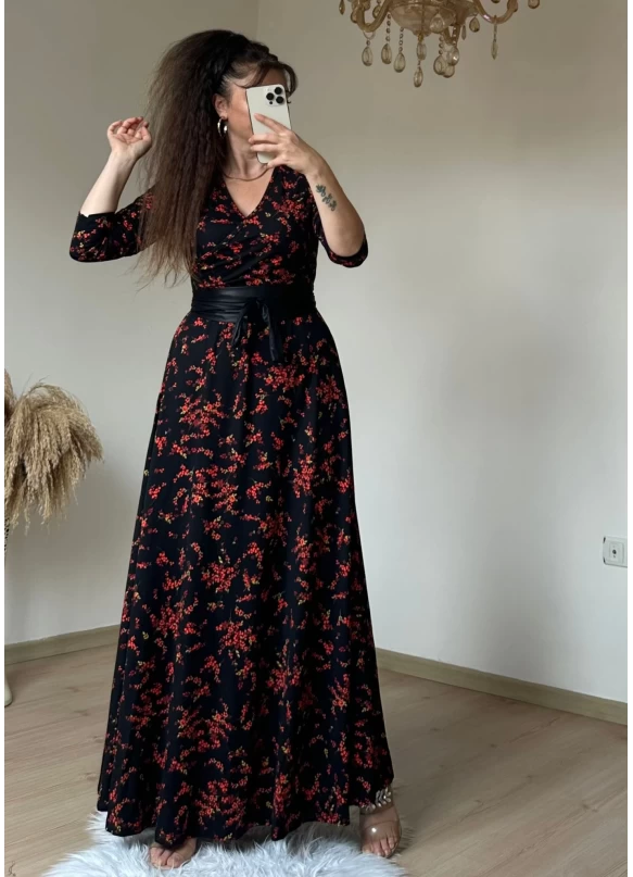 Full-Length Kokina Pattern Dress