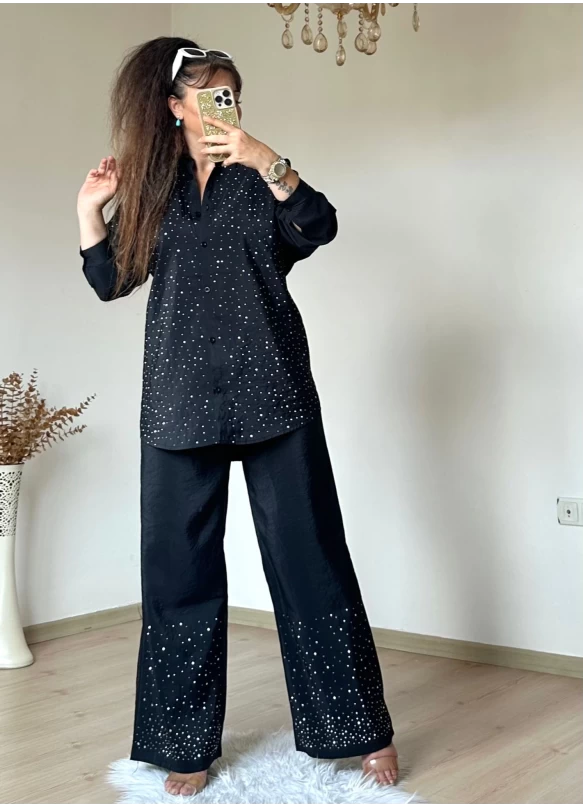 Taşlı Gömlek Takım