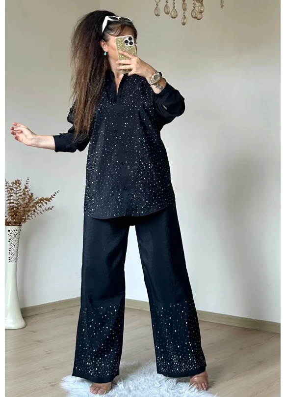Taşlı Gömlek Takım