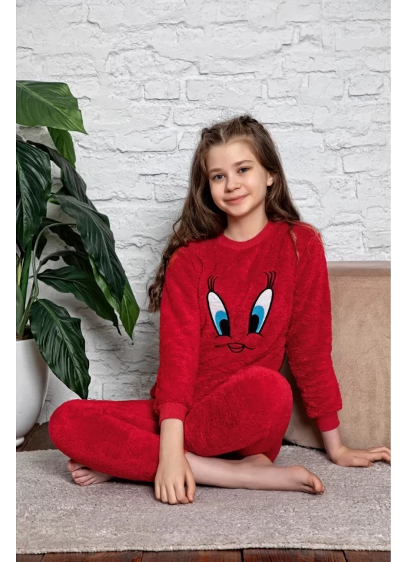Tweety Kırmızı Çocuk Peluş Takım