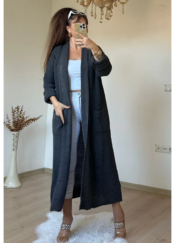 Uzun Salaş Hırka Füme