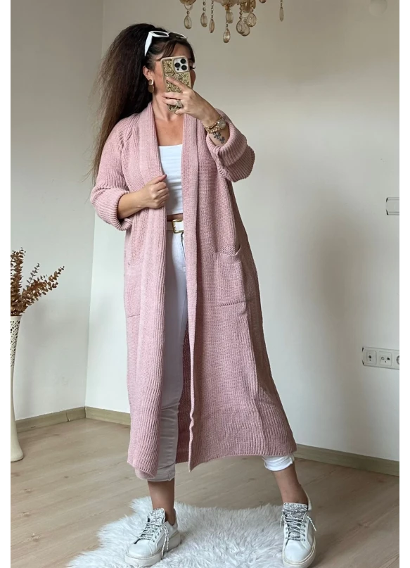 Uzun Salaş Hırka Pudra