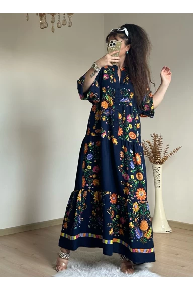 Bahar Elbise Lacivert