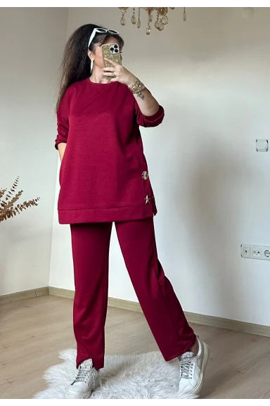 Denız Yıldızı Aksesuarlı Takım Bordo