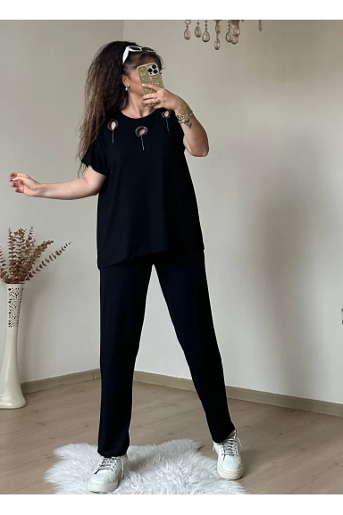 Halka Detaylı Taşlı Takım