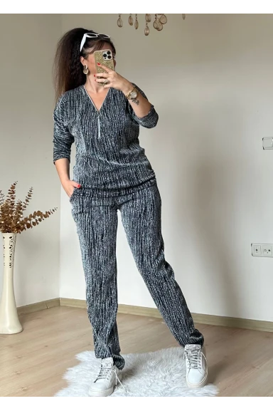 Kendinden Simli Takım Gümüş