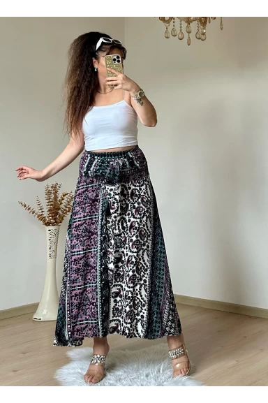 Kilim Desen Etek Lila