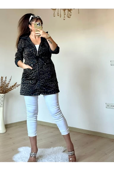 Leopar Mevsımlık Trençkot