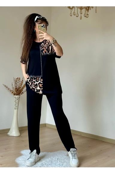 Leopar Taşlı Takım