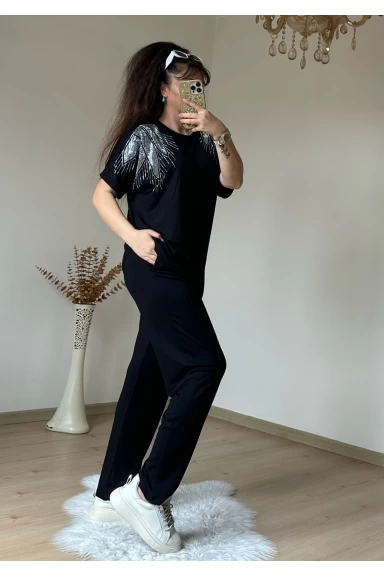 Omuz Gümüş Taşlı Takım