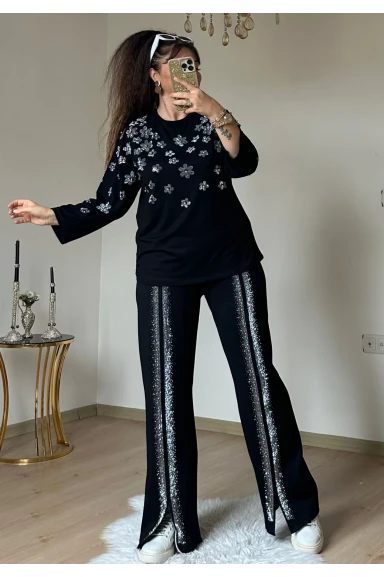 Papatya Gümüş Taşlı Takım