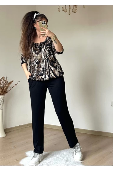 Varak Baskı Zebra Taşlı Takım