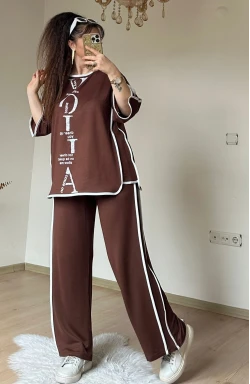Ön Yazılı Taşlı Takım Kahve
