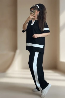 Gömlek Yaka Beyaz Şerıtlı Takım
