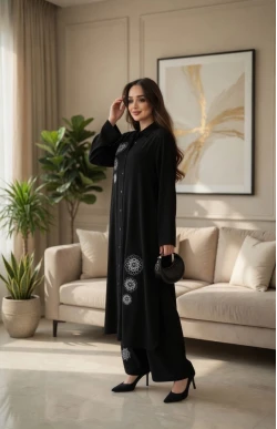 Gümüş Nakışlı Takım Siyah
