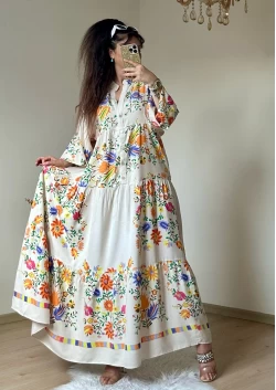 Bahar Elbise Krem