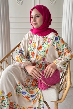 Bahar Elbise Krem