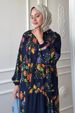 Bahar Elbise Lacivert