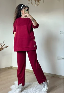 Denız Yıldızı Aksesuarlı Takım Bordo