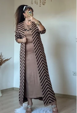 Elbıse Tunık Takım Bej