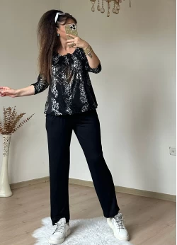 Gümüş Varak Baskı Taşlı Takım
