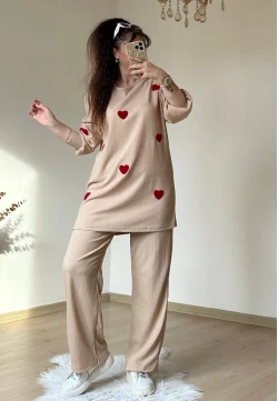 Kalpli Takım Bej