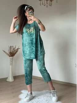 Kaprı Yeşil Taşlı Takım