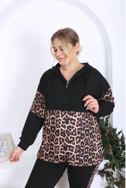 Kapşonlu Leopar Takım