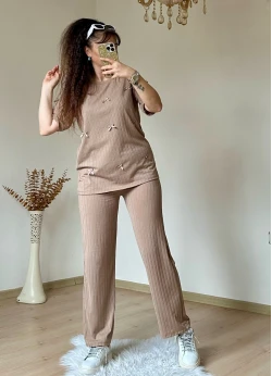 Kaşkorse Kurdele Takım Bej