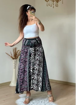 Kilim Desen Etek Lila