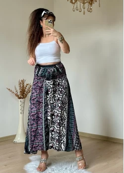 Kilim Desen Etek Lila